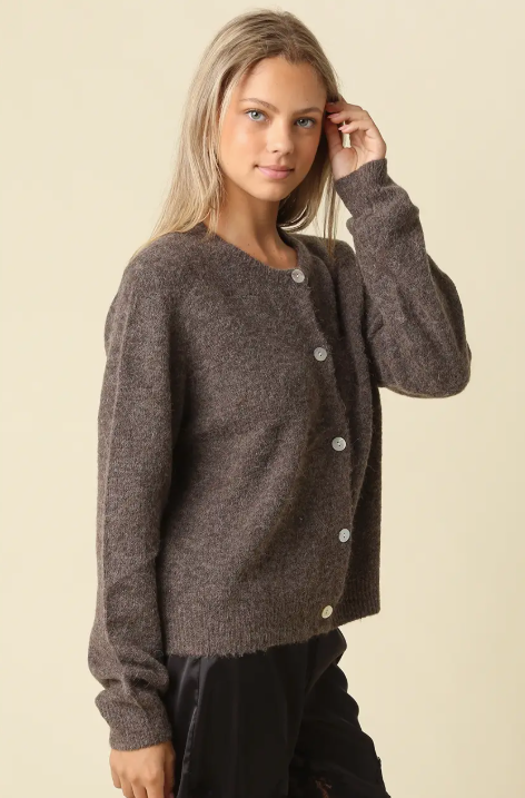 Cherry Round Neck Cardigan