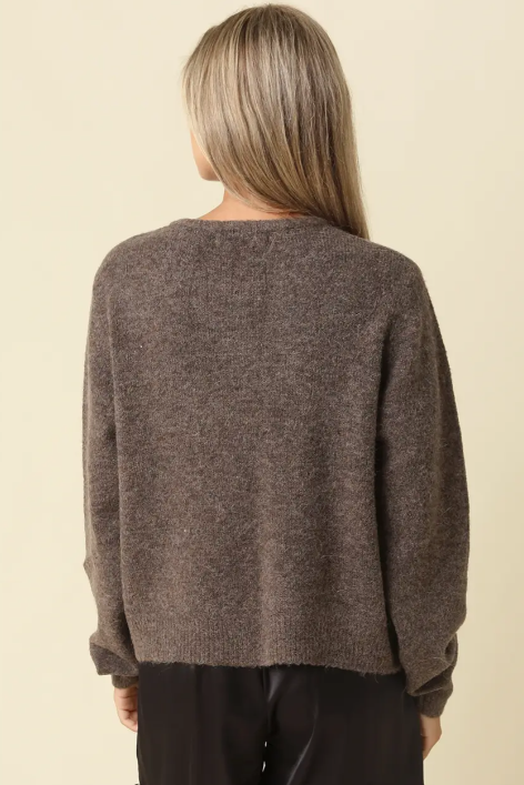 Cherry Round Neck Cardigan