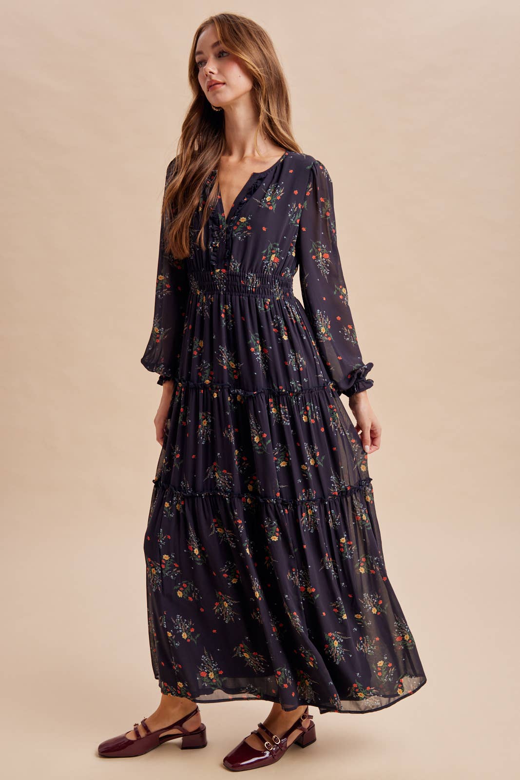 Midnight Floral Maxi Dress