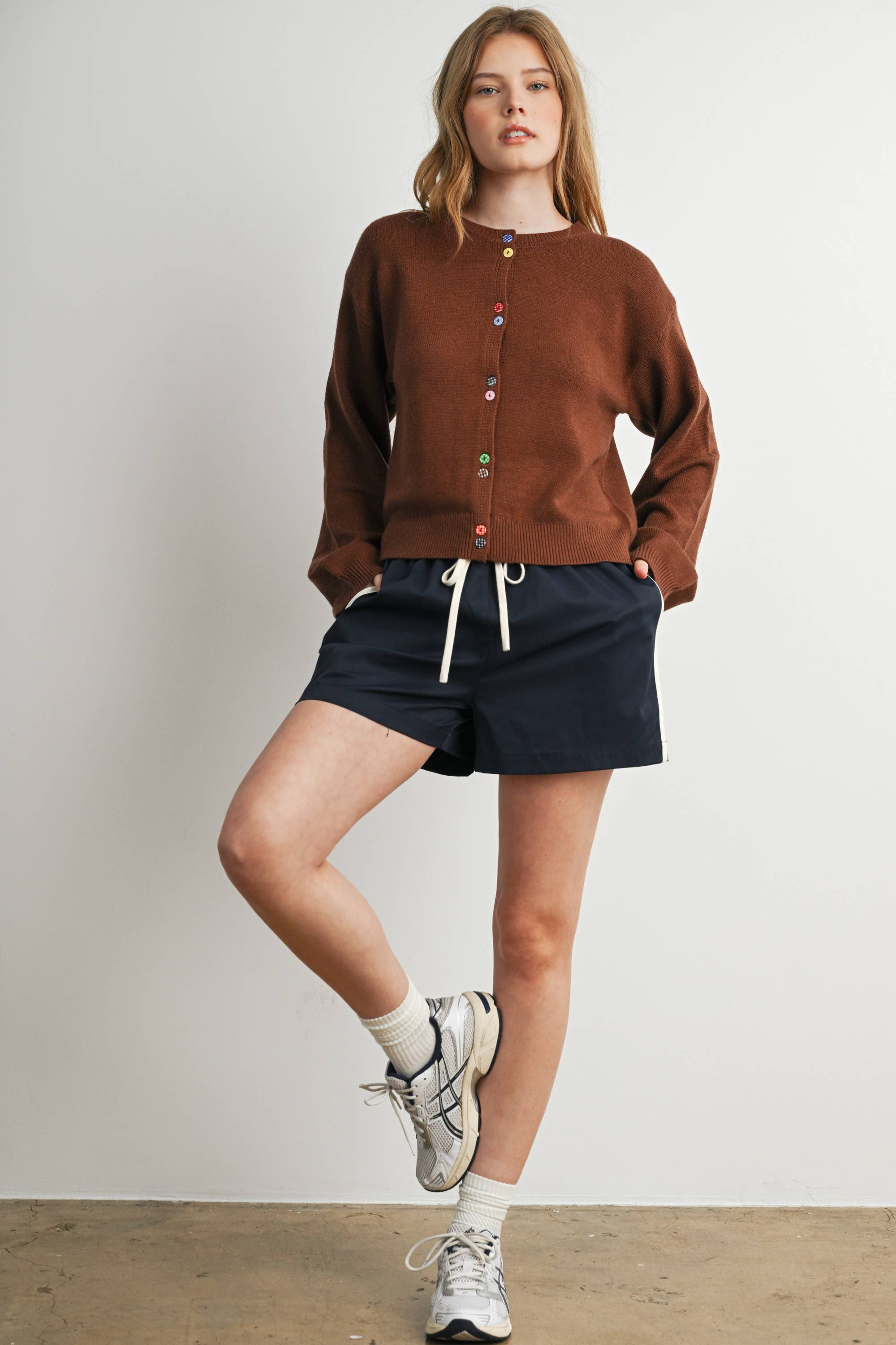 Hudson Cropped Chocolate Cardigan