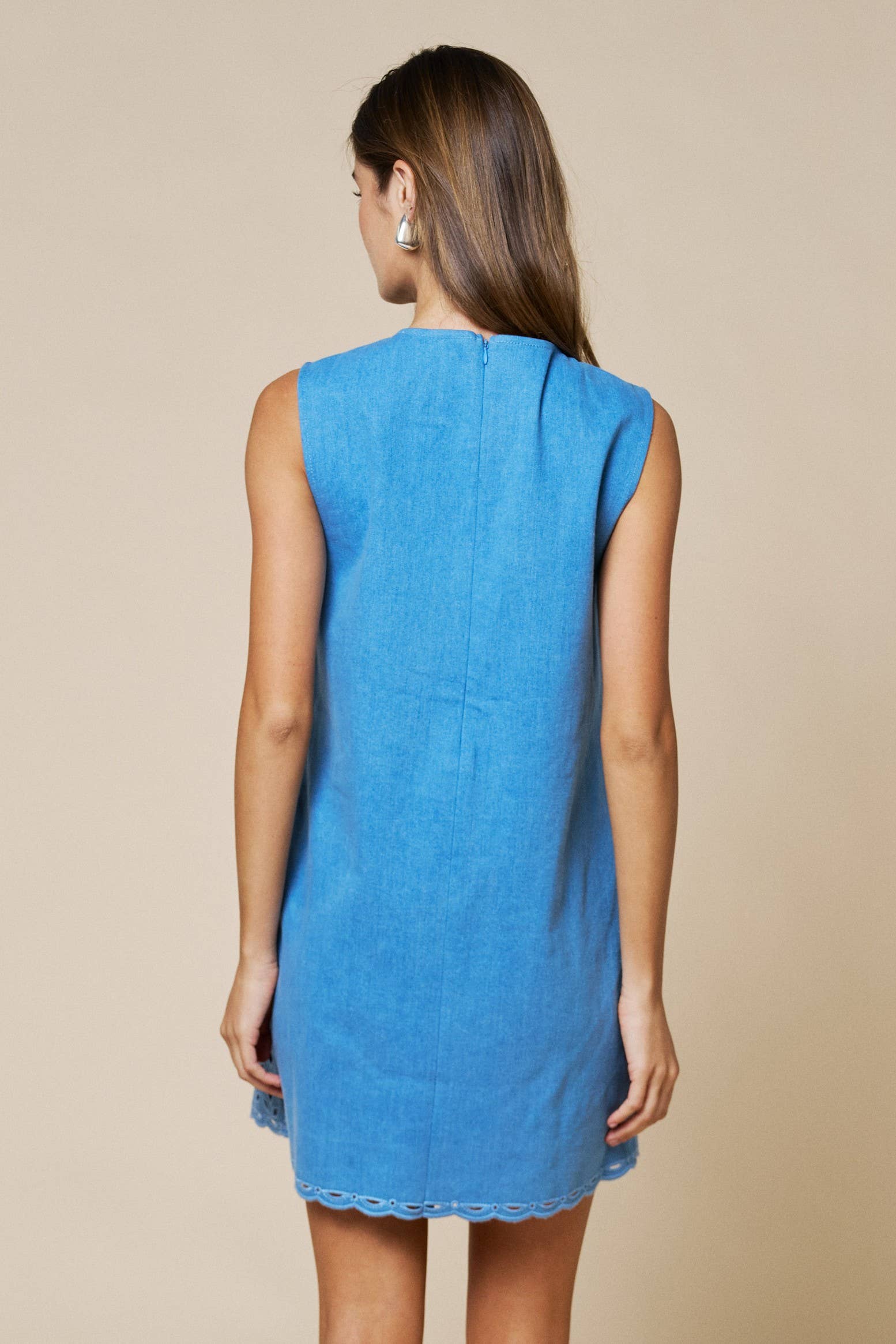 The Patter Button Denim Dress