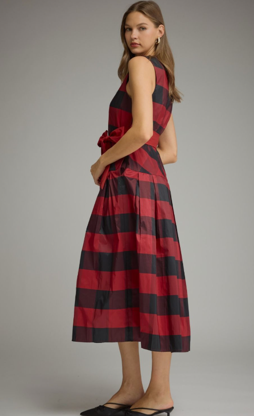 Holiday Check Party Dress