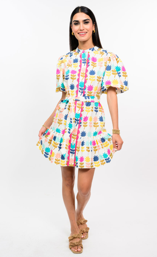 Tulips in a Row Mini Dress